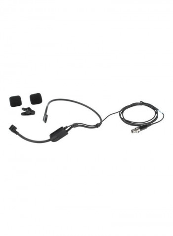 Headset Condenser Microphone With Shure Wireless Systems PGA31-TQG Black