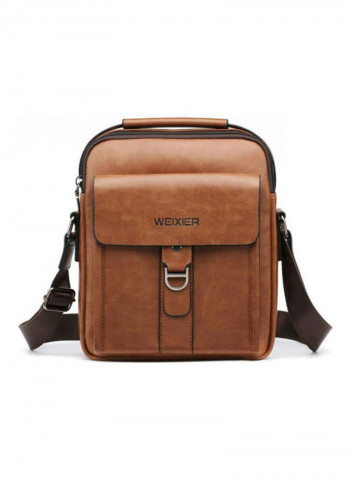 Leather Men's Handbag Brown