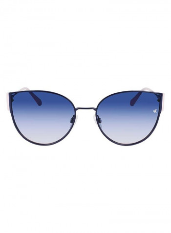 Women's Fullrim Metal Butterfly Sunglasses - Lens Size: 59 mm