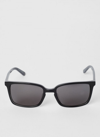 Men's Full Rim Acetate Modified Rectangular Sunglass - Lens Size: 56 mm