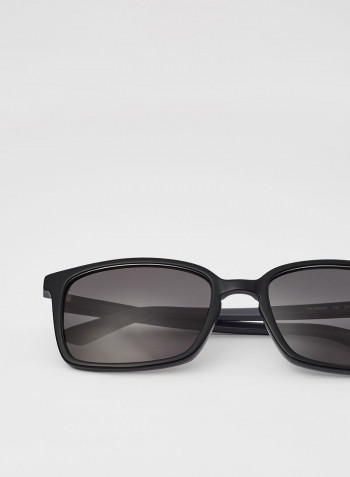 Men's Full Rim Acetate Modified Rectangular Sunglass - Lens Size: 56 mm