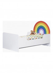 Vanilla Rainbow Single Bed White/Yellow/Green 134x74x80cm