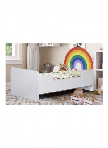 Vanilla Rainbow Single Bed White/Yellow/Green 134x74x80cm