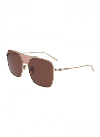Women's Full Rim Titanium Square Sunglass - Lens Size: 59 mm