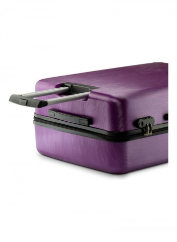Brick Expandable 4 Spinner Wheels Hardside Luggage Trolley Purple/White