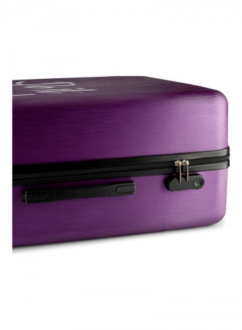 Brick Expandable 4 Spinner Wheels Hardside Luggage Trolley Purple/White