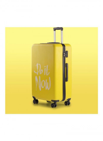 Brick Expandable 4 Spinner Wheels Hardside Luggage Trolley Yellow/White