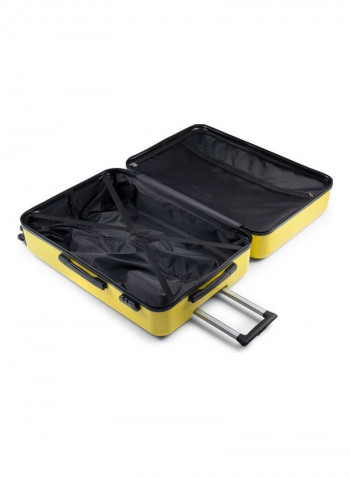 Brick Expandable 4 Spinner Wheels Hardside Luggage Trolley Yellow/White