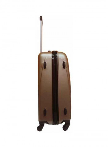 Curve Hardside 3 Piece Luggage Trolley Set Gold