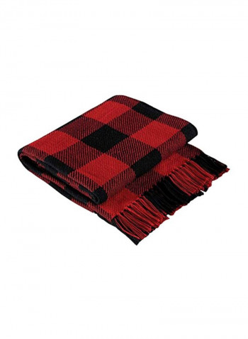 Buffalo Check Throw Blanket Red/Black 50x60inch