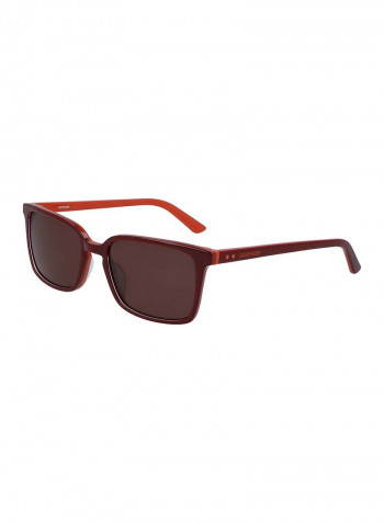 Men's Full Rim Acetate Modified Rectangle Sunglass - Lens Size: 56 mm