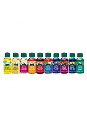 10-Piece Herbal Bath Oil Gift Set Multicolour 10 x 0.67ounce