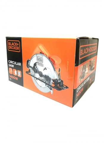 1400W Circular Saw with Bevel Angle Cutting And 18 Tooth Saw Blade CS1004-B5 Orange/Silver/Black