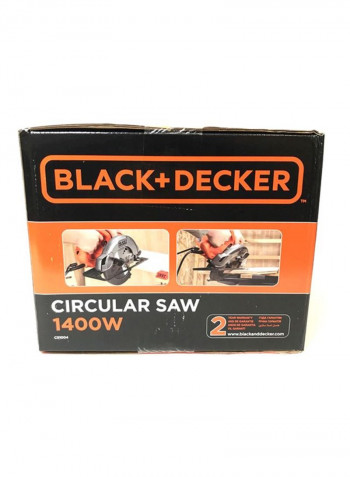 1400W Circular Saw with Bevel Angle Cutting And 18 Tooth Saw Blade CS1004-B5 Orange/Silver/Black
