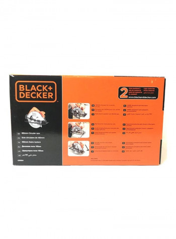 1400W Circular Saw with Bevel Angle Cutting And 18 Tooth Saw Blade CS1004-B5 Orange/Silver/Black