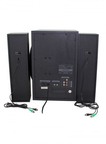 2.1ch Multimedia Bluetooth Speakers With FM Radio And Karaoke Function SHS-2105USRB Black