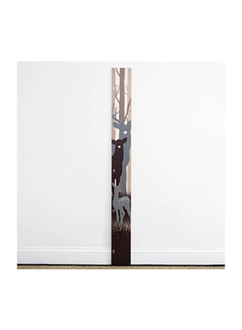 Wooden Growth Chart Deer Family 58x5.8x0.5inch