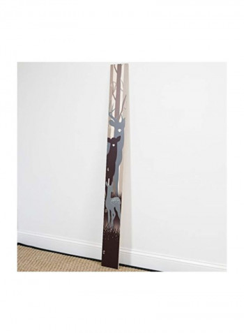 Wooden Growth Chart Deer Family 58x5.8x0.5inch