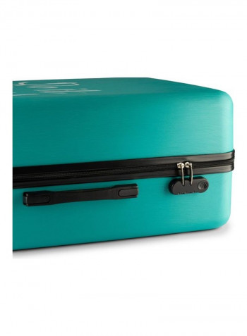 Brick Expandable 4 Spinner Wheels Hardside Luggage Trolley Green/White