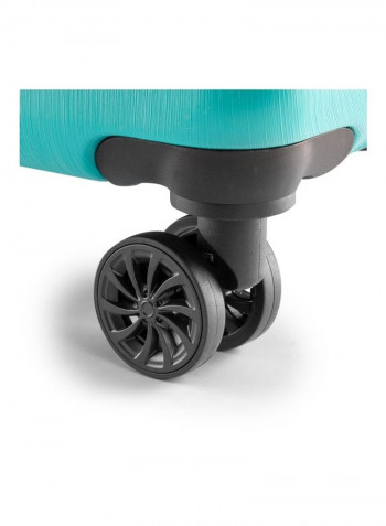 Brick Expandable 4 Spinner Wheels Hardside Luggage Trolley Green/White