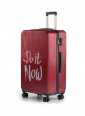 Brick Expandable 4 Spinner Wheels Hardside Luggage Trolley Red/White