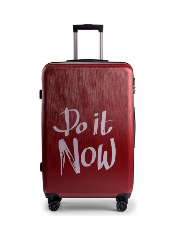 Brick Expandable 4 Spinner Wheels Hardside Luggage Trolley Red/White