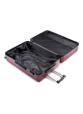 Brick Expandable 4 Spinner Wheels Hardside Luggage Trolley Red/White