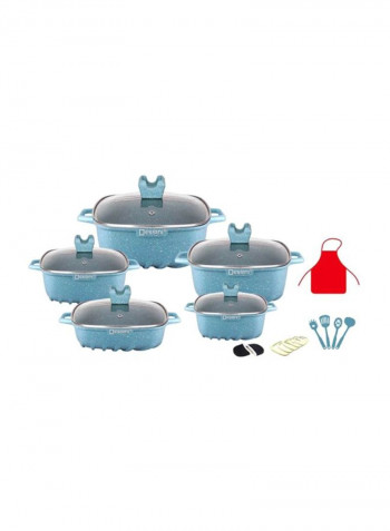 22-Piece Cookware Set Blue