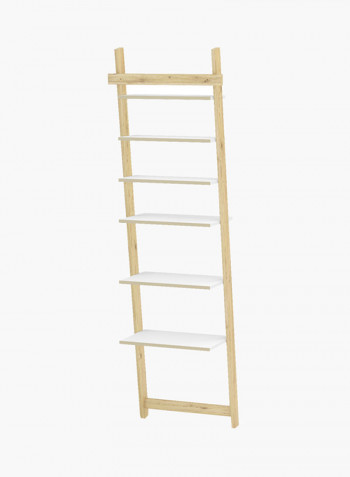 Adler 6-Tier Standing Ladder Shelf White Sonoma 55x180x35centimeter