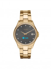 Ladies Smartwatch Connected Series Gold Metal Strap