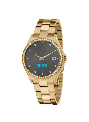 Ladies Smartwatch Connected Series Gold Metal Strap