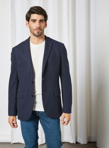 Slim Fit Blazer Navy