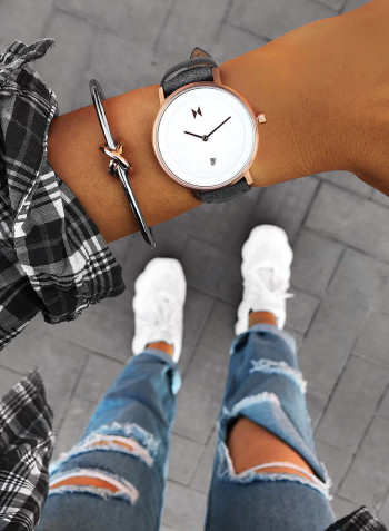 Women's Signature Leather Strap Watch