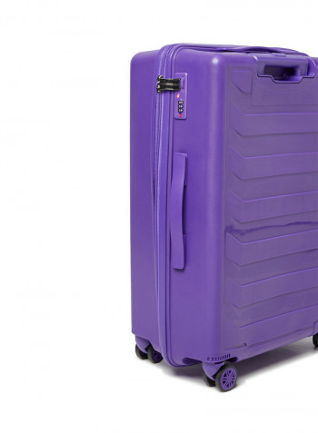 3 Piece Hardside Luggage Travel Trolley Bag Set Purple