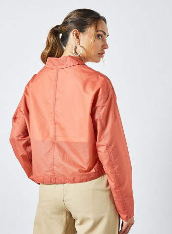 ​Sheer Chore Coat Jacket Pink