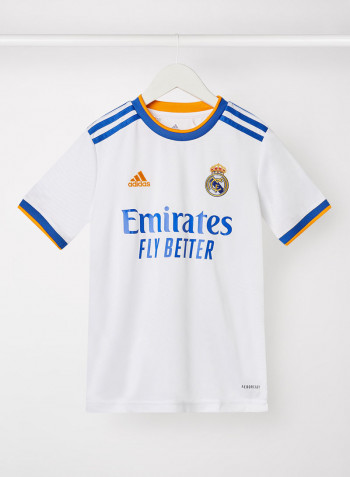 Teen Real Madrid 21/22 Home Football Jersey White