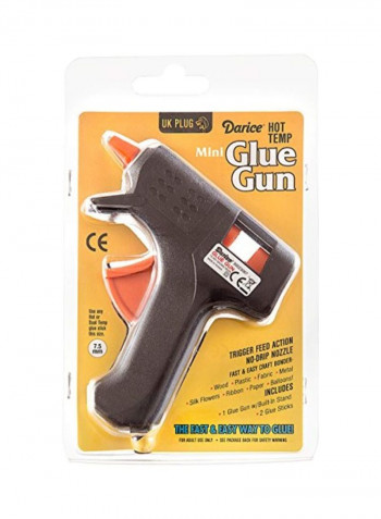 Mini Hot Temp With UK Plug Glue Gun Brown/Orange 5.5x3.5x1inch