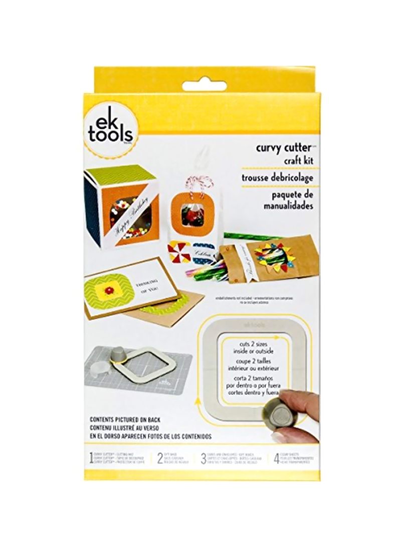 11-Piece Curvy Cutters Square Craft Kit Set Multicolour
