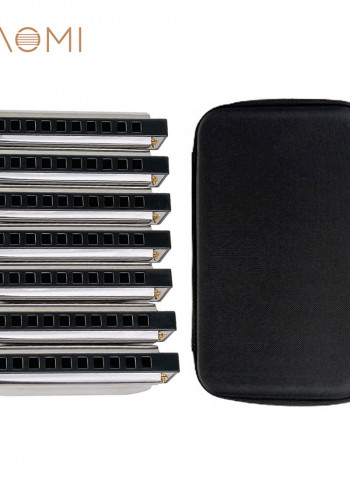 7-Piece Harmonica Set With Bagpack