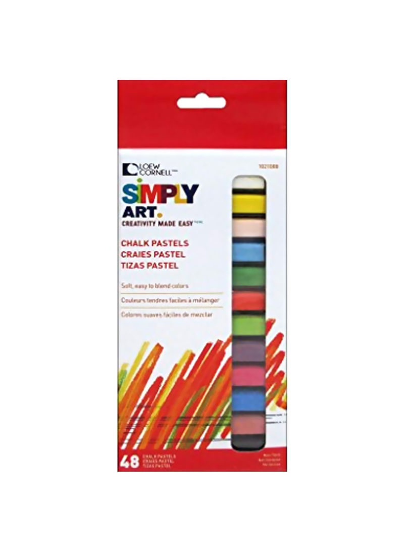 48-Piece Simply Art Chalk Pastel Multicolour