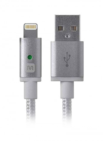 Lightning Port Data Sync Charging Cable 6feet Grey