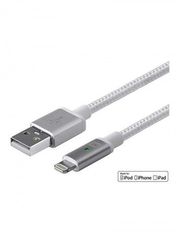 Lightning Port Data Sync Charging Cable 6feet Grey