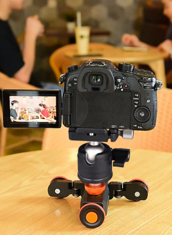 Motorized Video Camera Dolly With Scale Indication Black