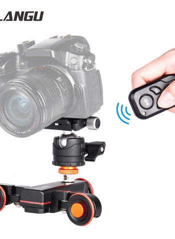 Motorized Video Camera Dolly With Scale Indication Black