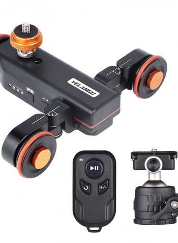 Motorized Video Camera Dolly With Scale Indication Black