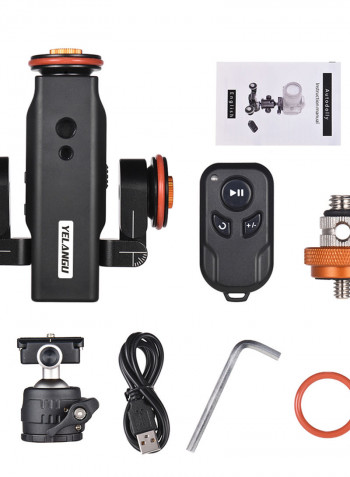 Motorized Video Camera Dolly With Scale Indication Black