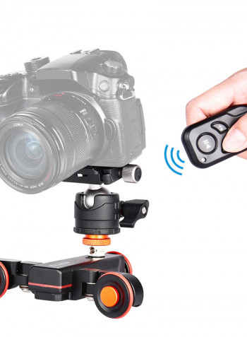 Motorized Video Camera Dolly With Scale Indication Black