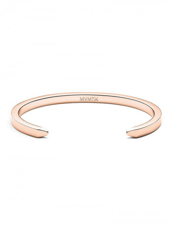Women's Leather Analog Wrist Watch CBX-SMRG With Rose Gold Cuff Bracelet