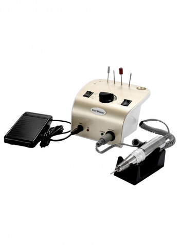 Electric Nail Polish Removing Drill Machine ذهبي