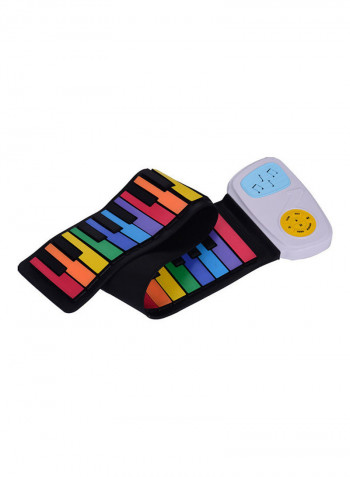 49-Key Rainbow Roll-Up Electronic Keyboard